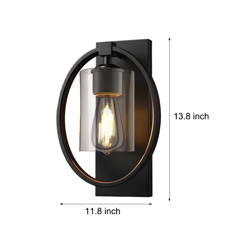 Modern Black Industrial Tungsten Wall Sconces for Bathroom Lighting