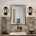 Modern Black Industrial Tungsten Wall Sconces for Bathroom Lighting