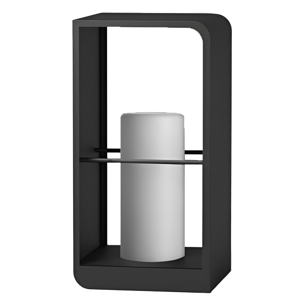 Waterproof Black Lantern Rectangular Outdoor Light Fixture for Patio