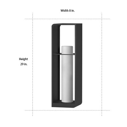 Waterproof Black Lantern Rectangular Outdoor Light Fixture for Patio