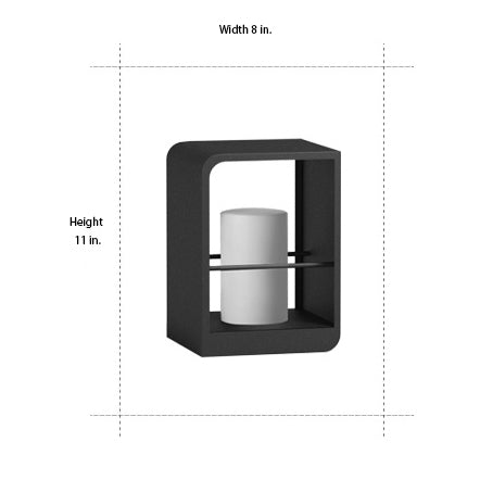 Waterproof Black Lantern Rectangular Outdoor Light Fixture for Patio