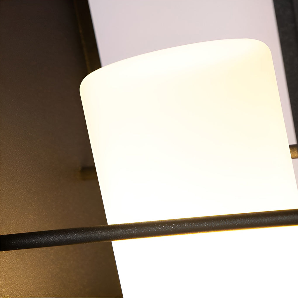 Waterproof Black Lantern Rectangular Outdoor Light Fixture for Patio