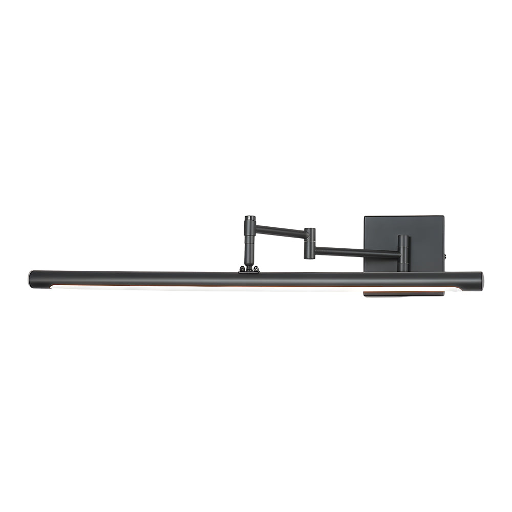 Modern Black Metal Swing Arm Vanity Light for Bathroom Decor
