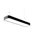 Sleek Black Rectangular LED Chandelier Light for Modern Dining Spaces