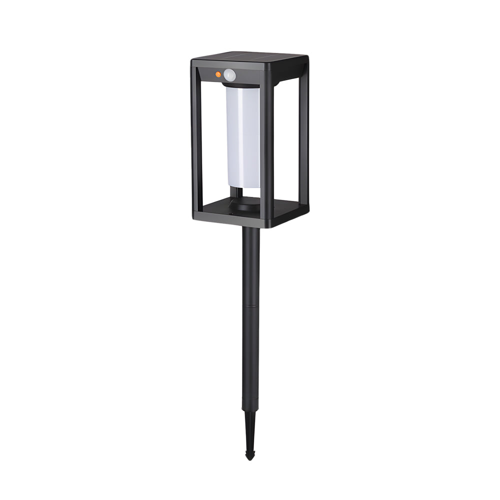 Sleek Black Minimalist LED Solar Garden Lights for Outdoor Lawn Decor