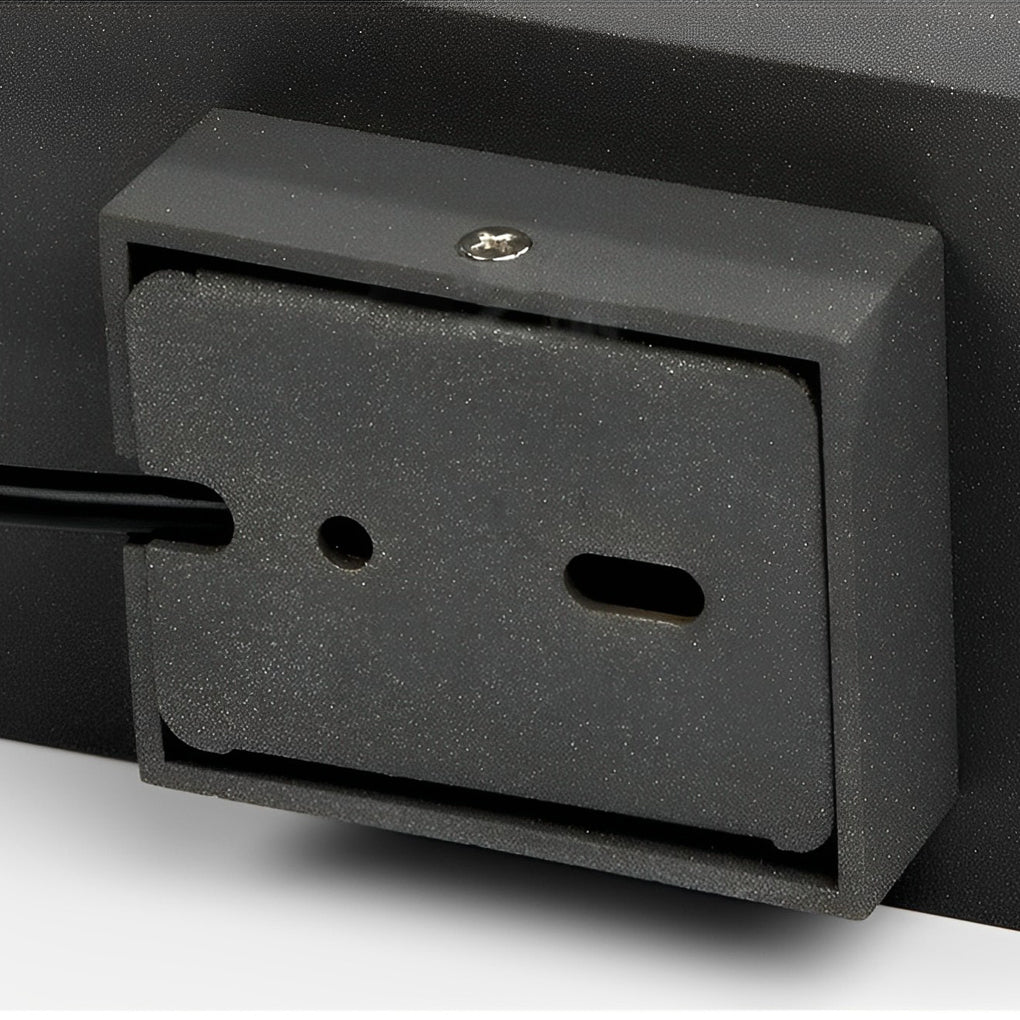 Sleek Black LED Up-Down Wall Sconce for Outdoor Building Illumination