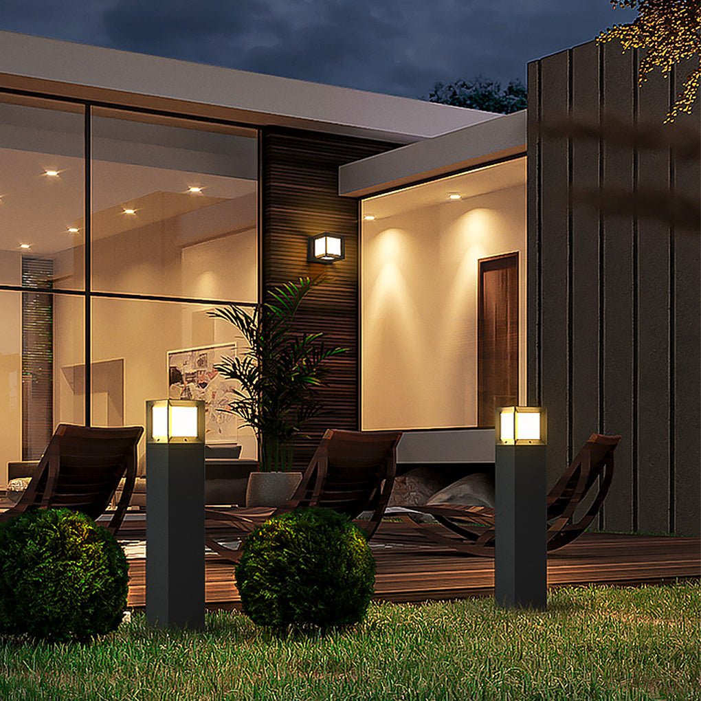 Sleek Weatherproof LED Tall Bollard Lights for Outdoor Pathway Lighting
