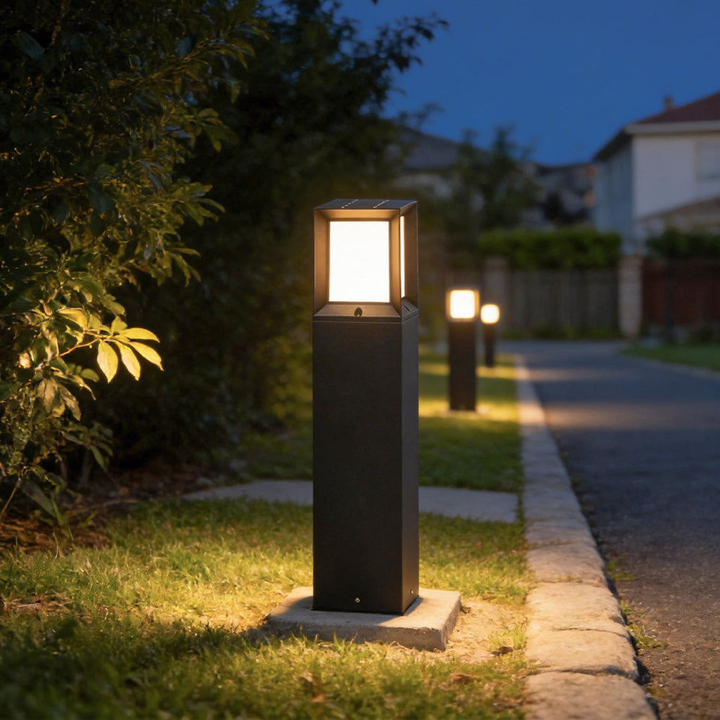 Sleek Weatherproof LED Tall Bollard Lights for Outdoor Pathway Lighting