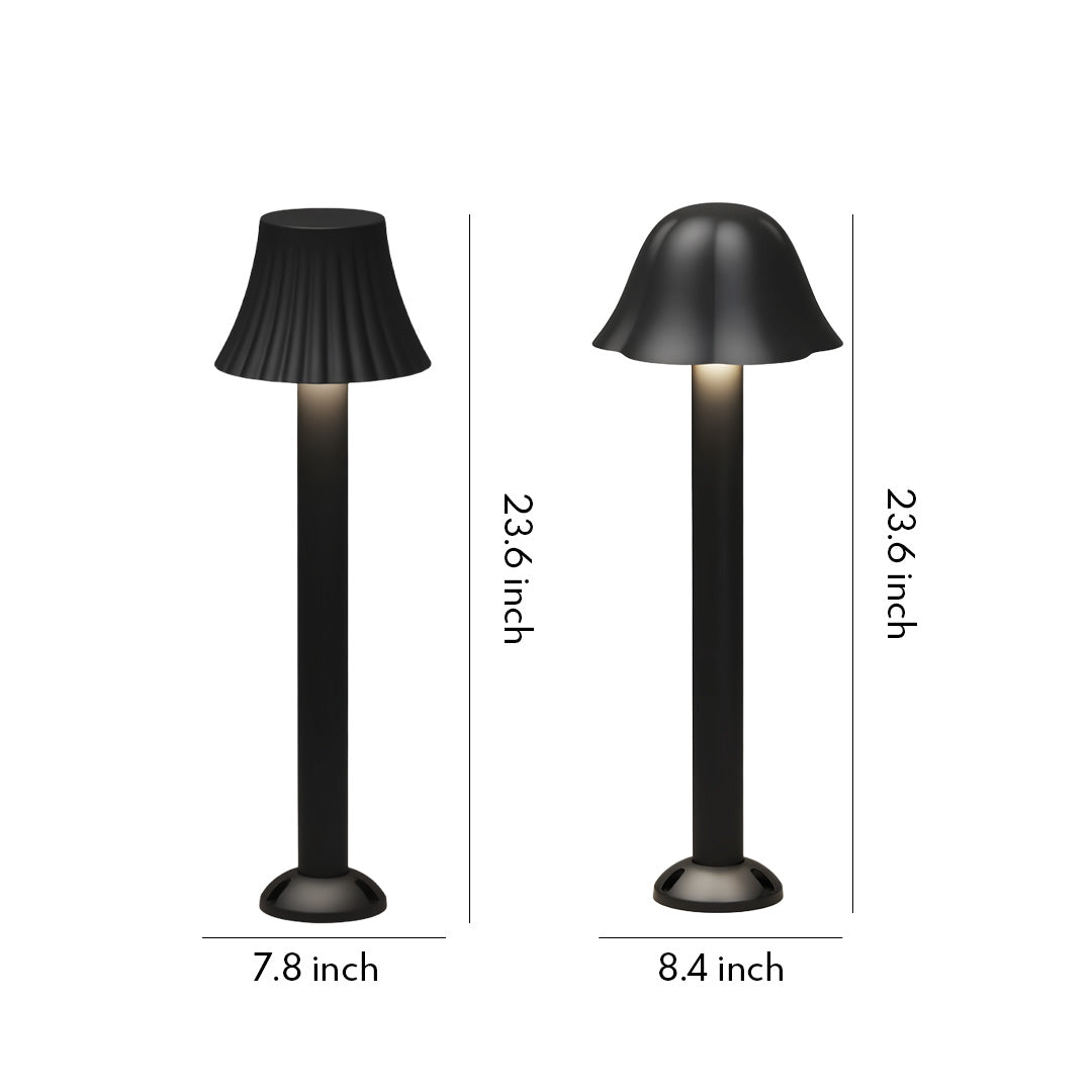 Elegant Black Mushroom Outdoor Path Light for Courtyard Landscaping