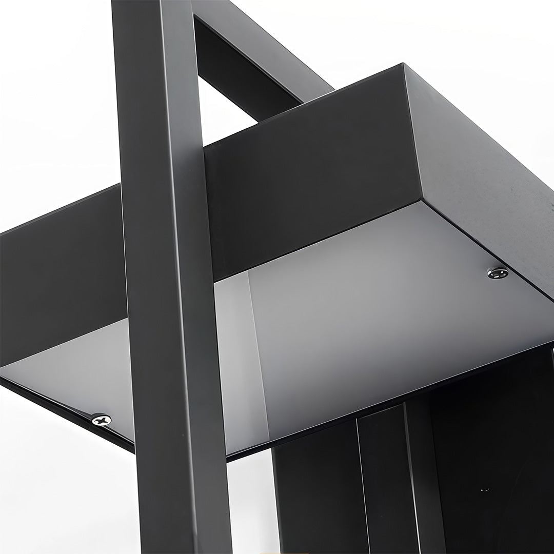 Sleek Black Rectangular LED Outdoor Wall Sconce for Modern Patios