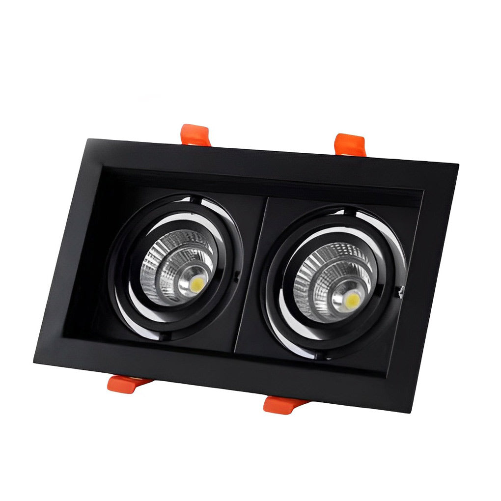 Modern Adjustable Rectangular Recessed Spotlight Fixture for Ceiling Lighting