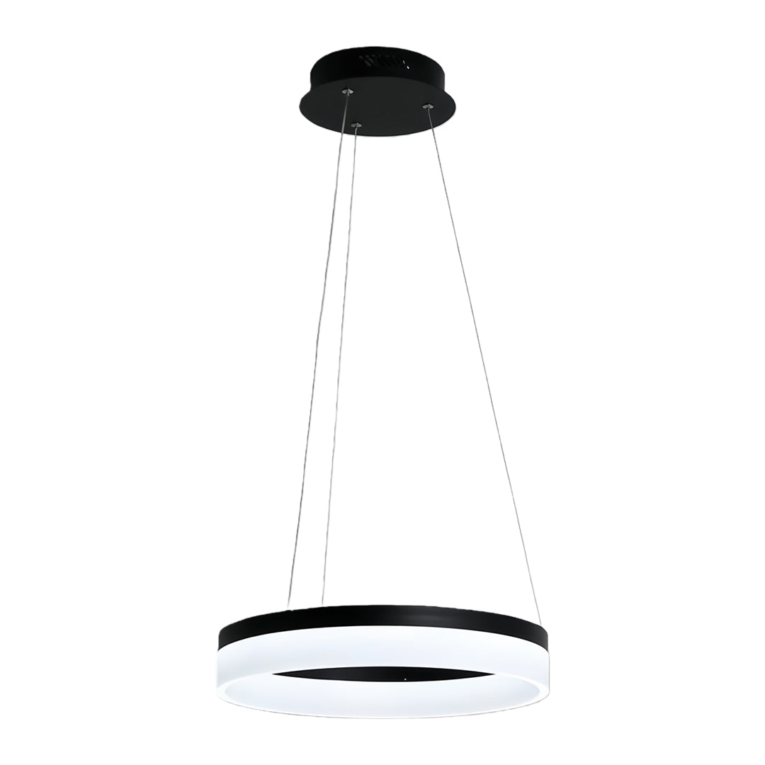 Sleek Black Aluminum LED Pendant Light Fixture for Modern Home Décor