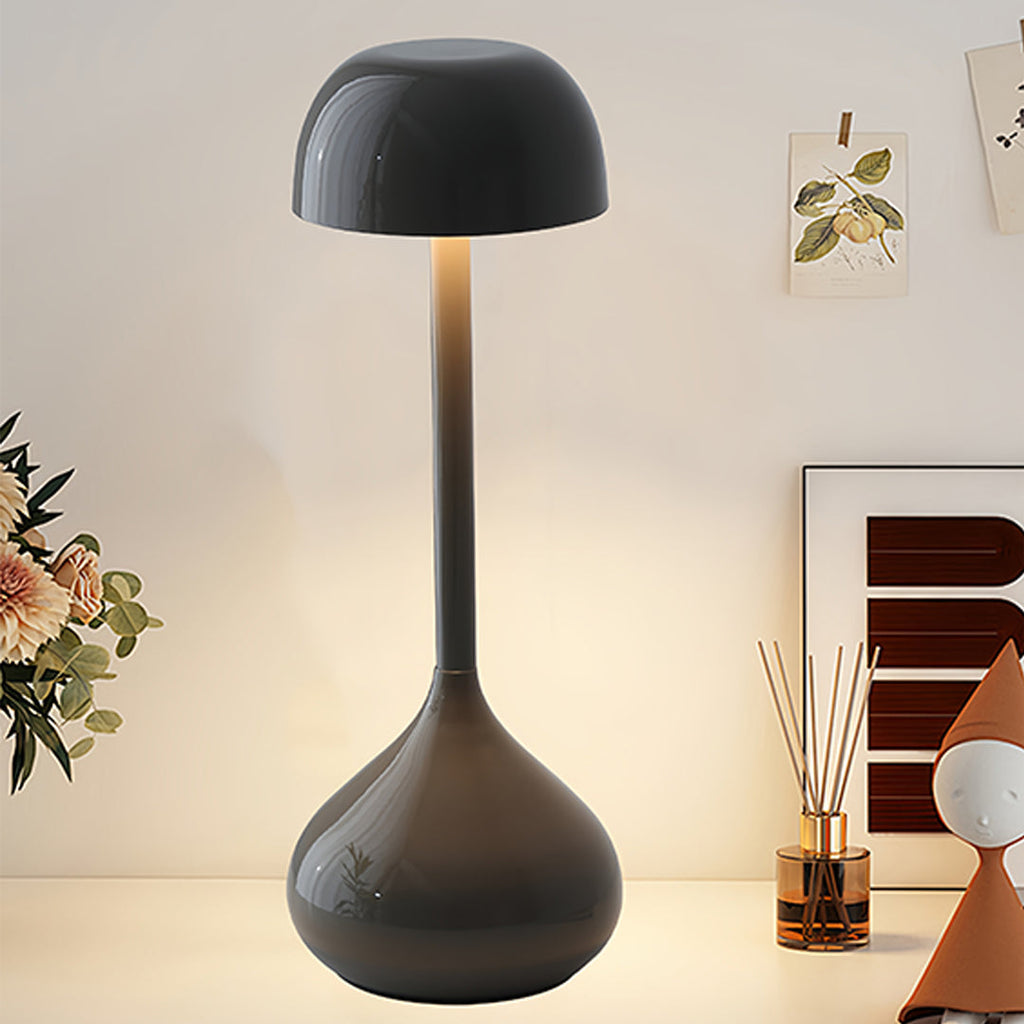 Rustic Bronze Gourd-Shaped Rechargeable Metal Table Lamp for Cozy Spaces