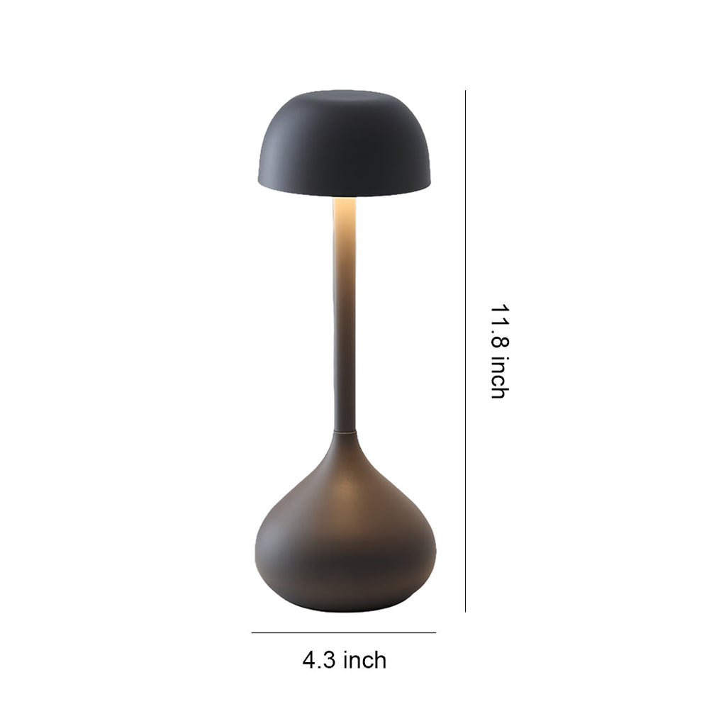 Rustic Bronze Gourd-Shaped Rechargeable Metal Table Lamp for Cozy Spaces