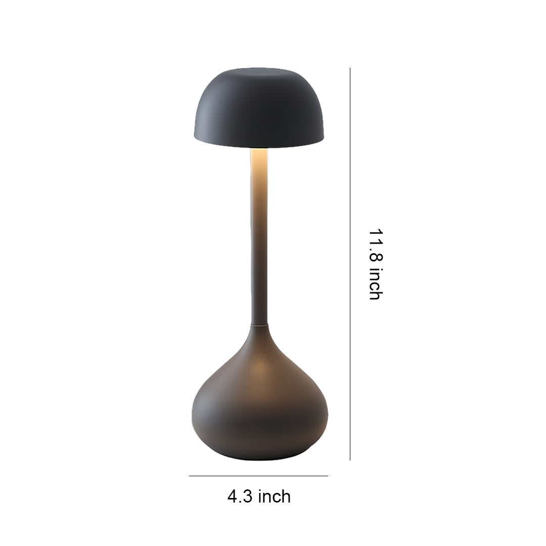 Rustic Bronze Gourd-Shaped Rechargeable Metal Table Lamp for Cozy Spaces