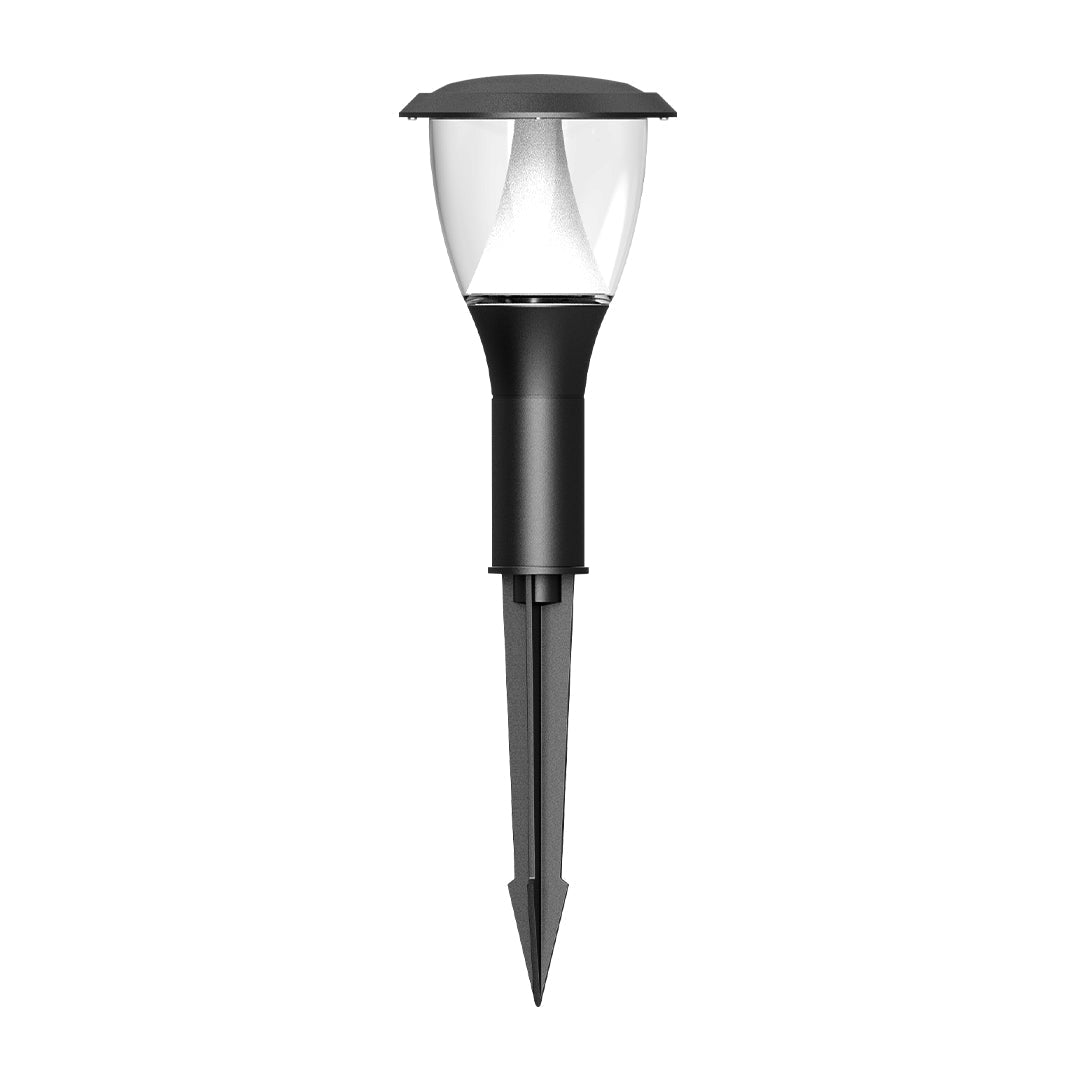 Modern Minimalist White LED Garden Stake Lights for Outdoor Walkways