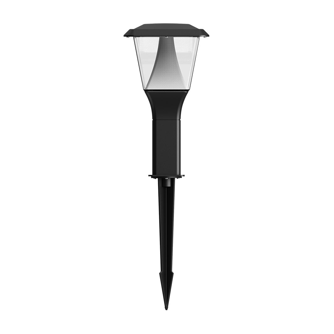 Modern Minimalist White LED Garden Stake Lights for Outdoor Walkways
