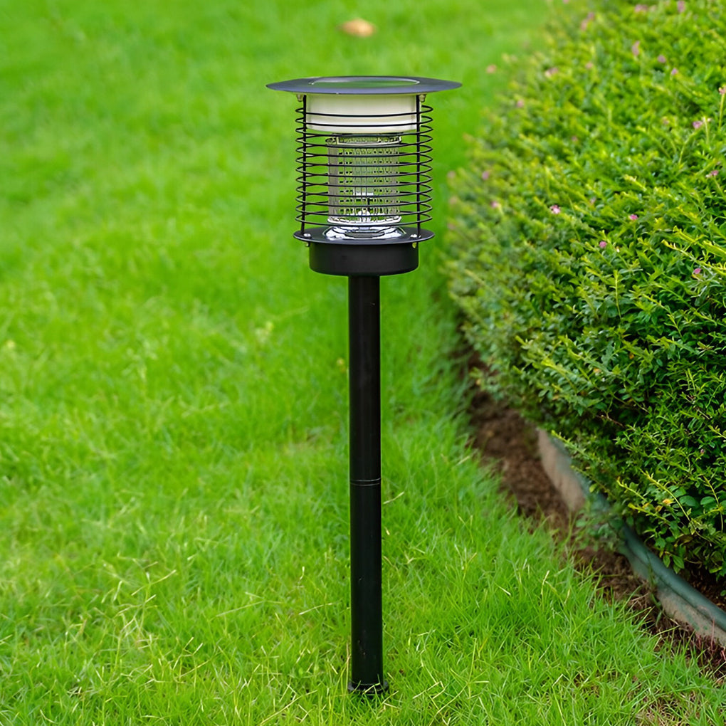 Purple Solar Bug Zapper Lamp - Eco-Friendly Outdoor Mosquito Killer