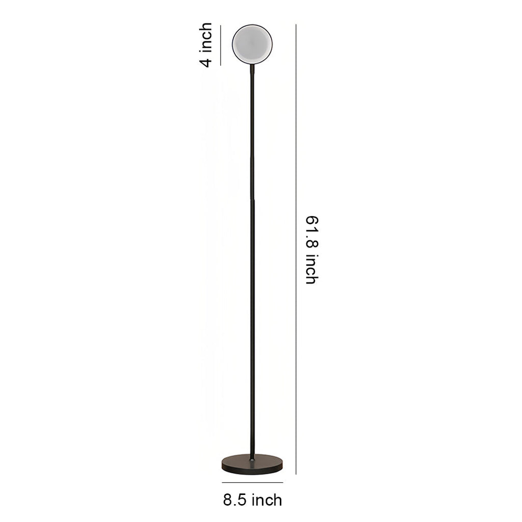 Nordic Adjustable Tall Floor Lamp in Black Metal for Bedroom Reading