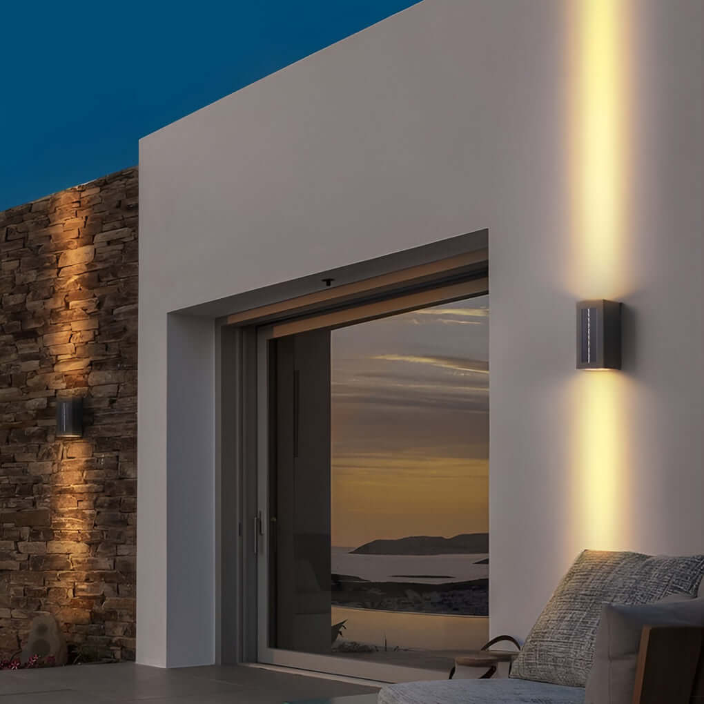 Modern Black Waterproof LED Wall Light Fixture for Indoor/Outdoor Use