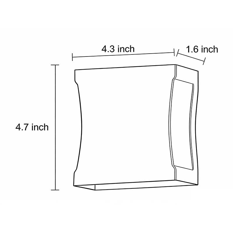 Modern Black LED Wall Sconce - Up and Down Outdoor Light Fixture