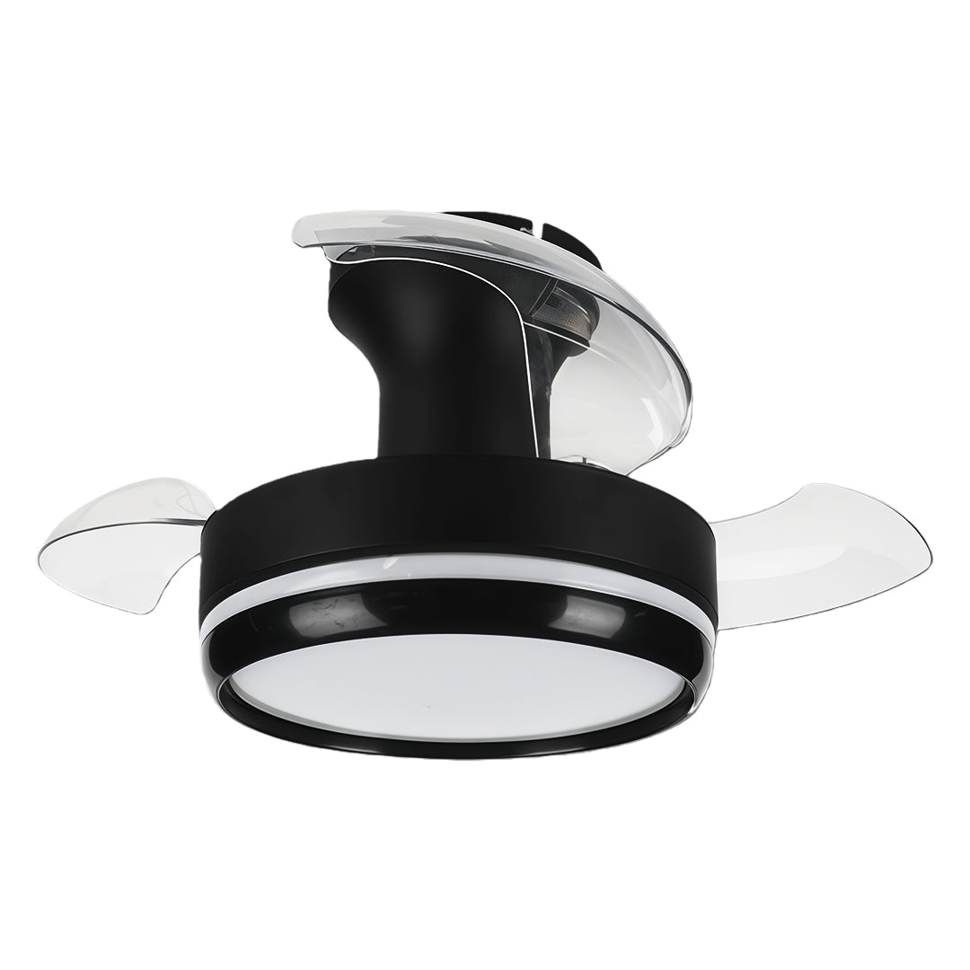 Modern Minimalist White LED Ceiling Fan Light with Remote for Home