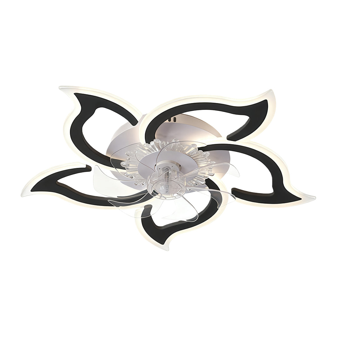 Minimalist White Ceiling Fan Light Fixture for Bedroom or Living Room