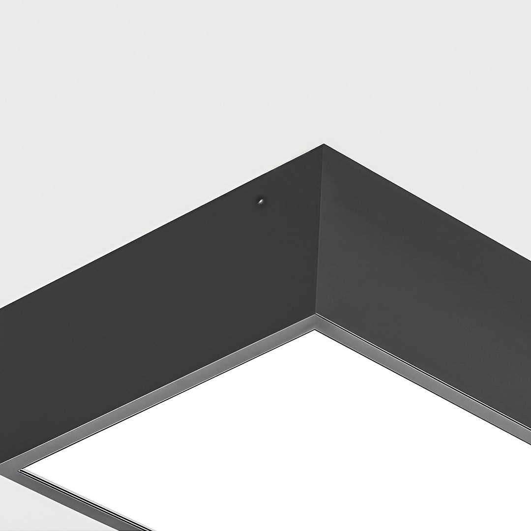 Sleek Black Rectangular LED Chandelier Light for Modern Dining Spaces