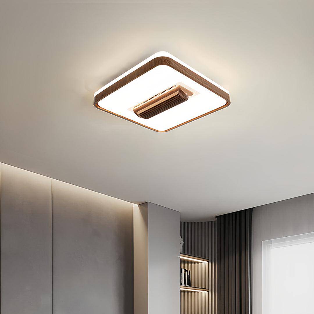Stylish Bladeless LED Ceiling Fan in White for Modern Living Spaces