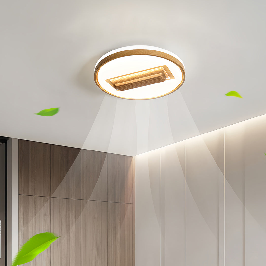 Stylish Bladeless LED Ceiling Fan in White for Modern Living Spaces