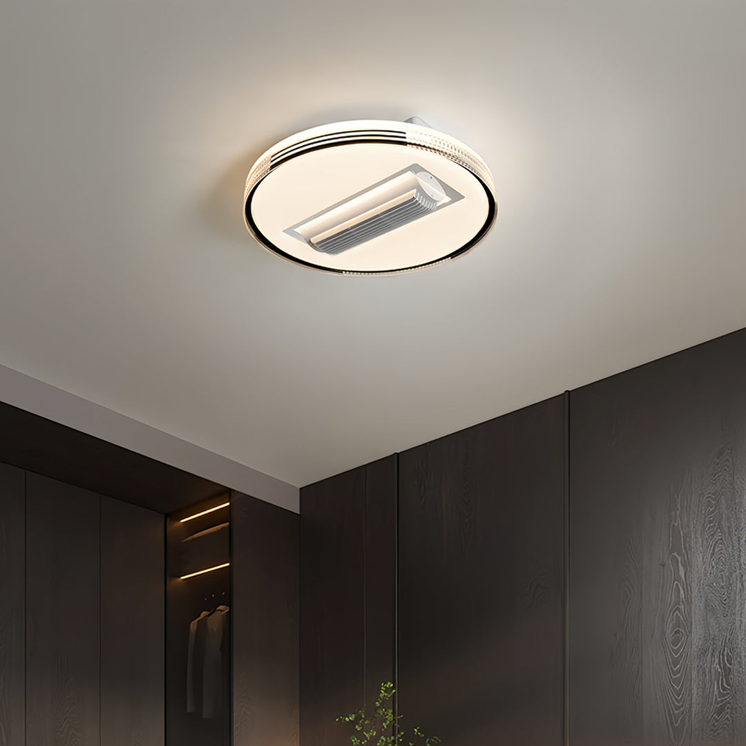 Stylish Bladeless LED Ceiling Fan in White for Modern Living Spaces