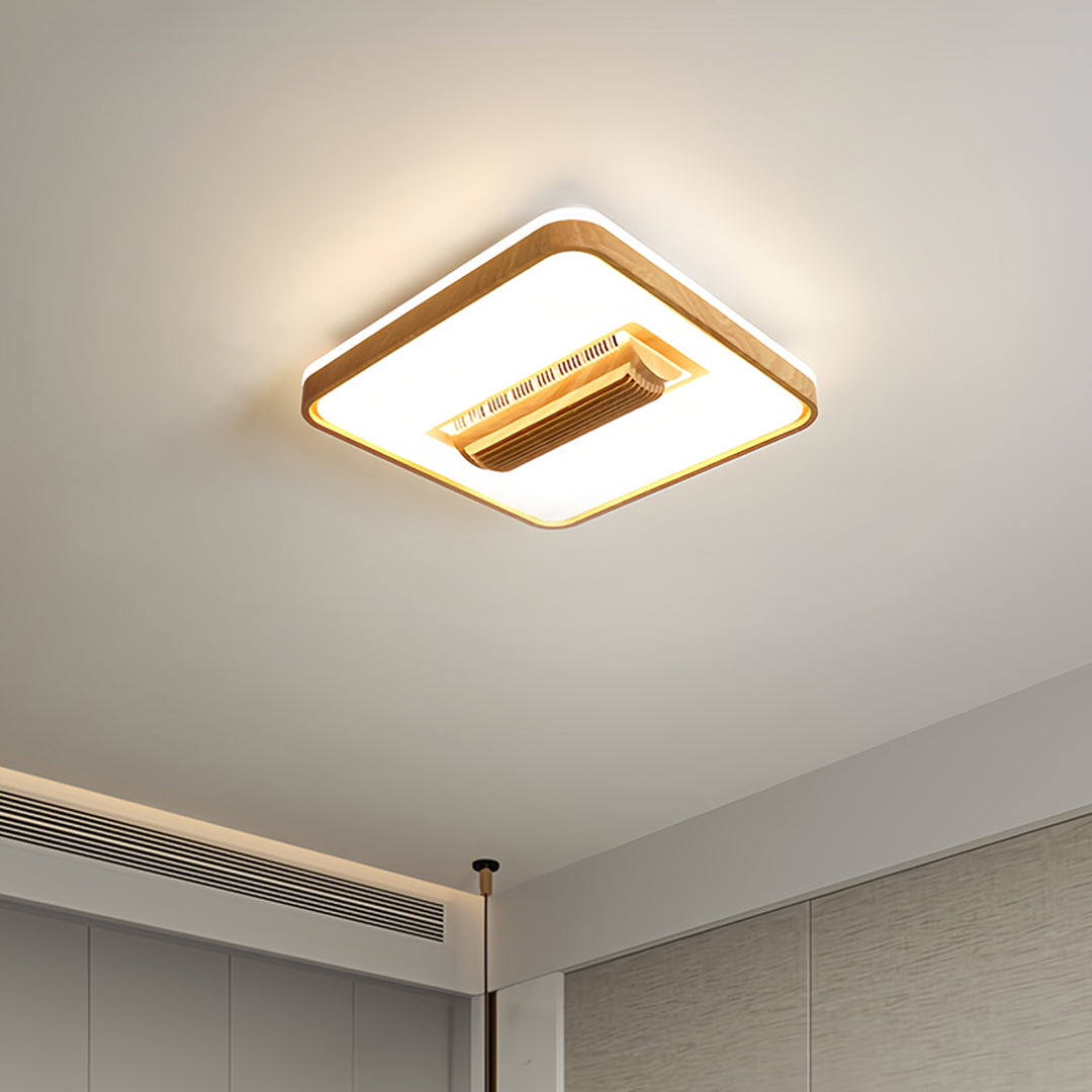 Stylish Bladeless LED Ceiling Fan in White for Modern Living Spaces