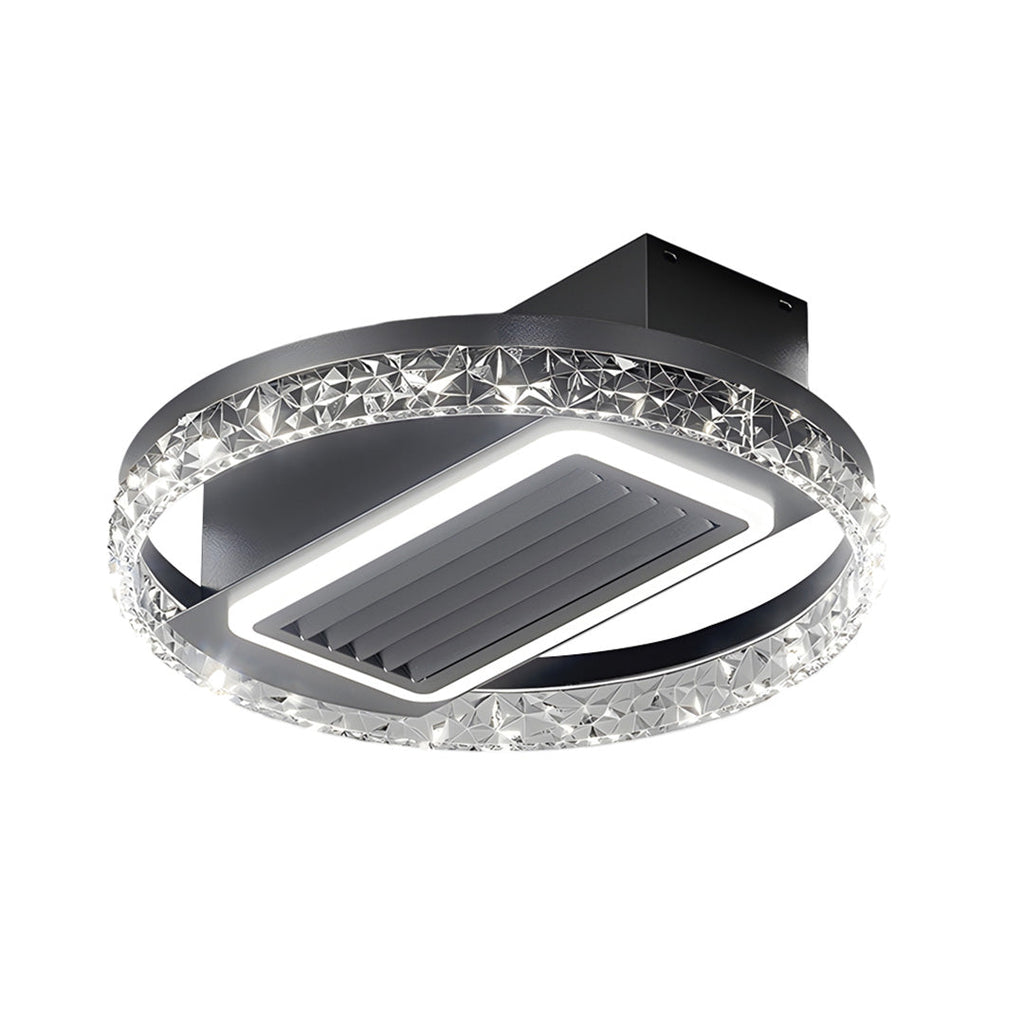 Sleek White Bladeless Fan Lamp with 6-Speed Dimmable LED for Home Decor