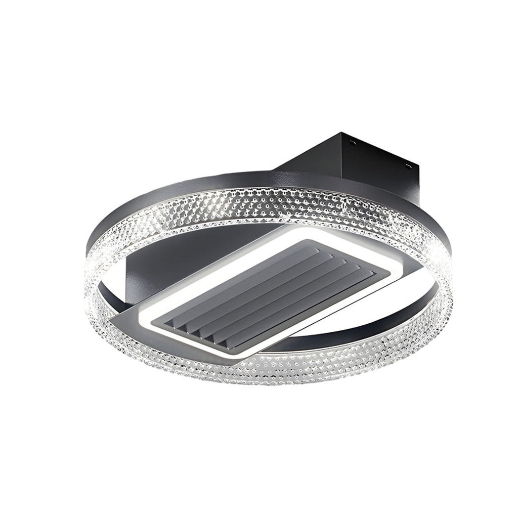 Sleek White Bladeless Fan Lamp with 6-Speed Dimmable LED for Home Decor