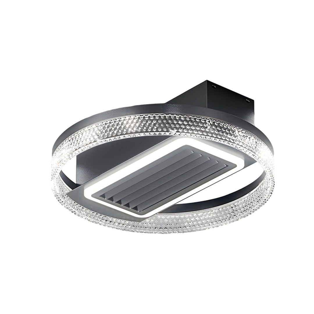 Sleek White Bladeless Fan Lamp with 6-Speed Dimmable LED for Home Decor