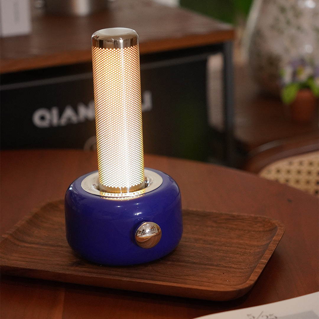 Sleek Metallic RGB Ambient Table Lamp for Modern Home Decor & Offices