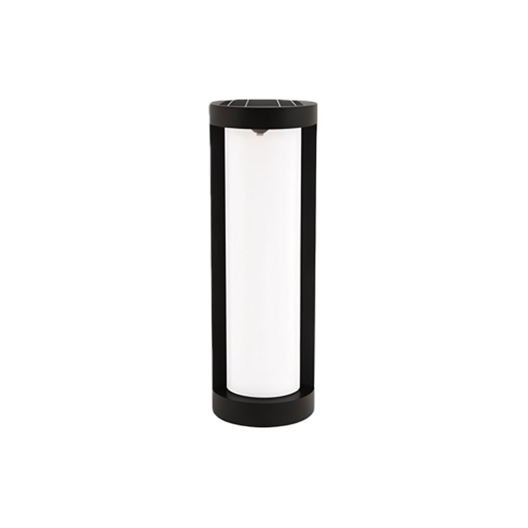 Sleek Black LED Cylindrical Bollard Landscape Lighting for Outdoor Spaces