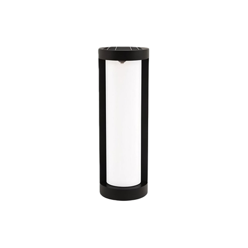 Sleek Black LED Cylindrical Bollard Landscape Light for Outdoor Pathways