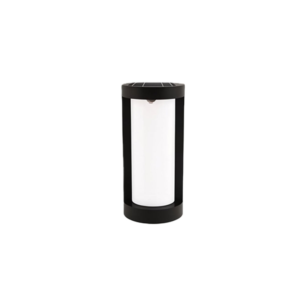Sleek Black LED Cylindrical Bollard Landscape Lighting for Outdoor Spaces