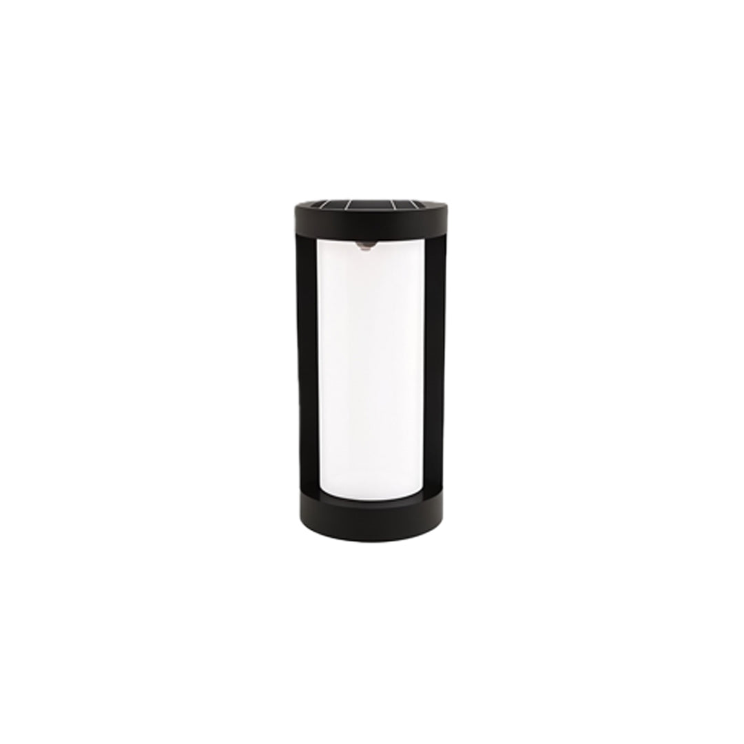Sleek Black LED Cylindrical Bollard Landscape Lighting for Outdoor Spaces