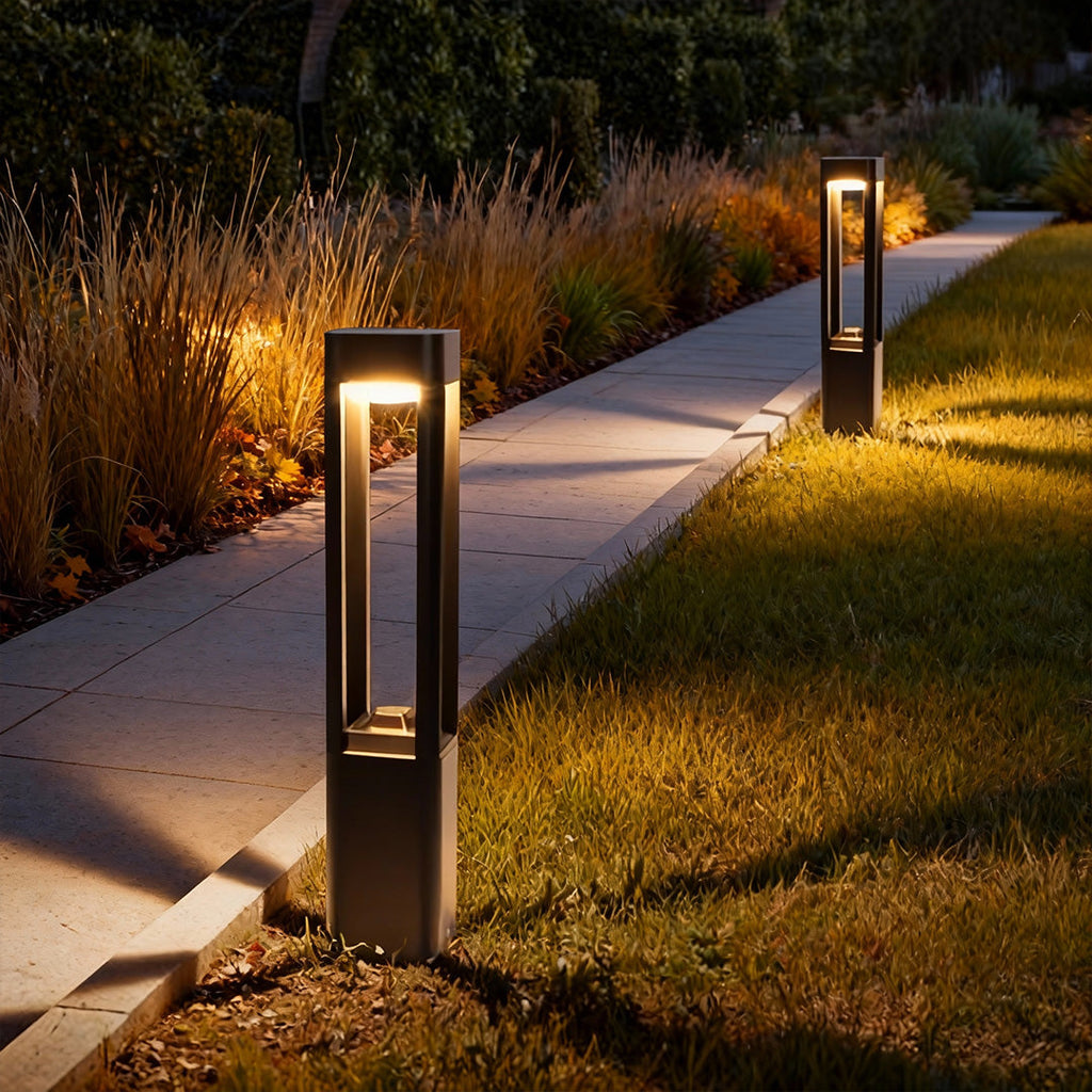 Modern Waterproof Aluminum LED Bollard Landscape Light for Outdoor Use