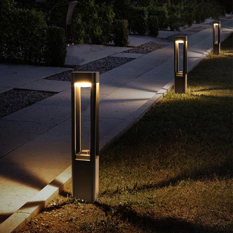 Modern Waterproof Aluminum LED Bollard Landscape Light for Outdoor Use