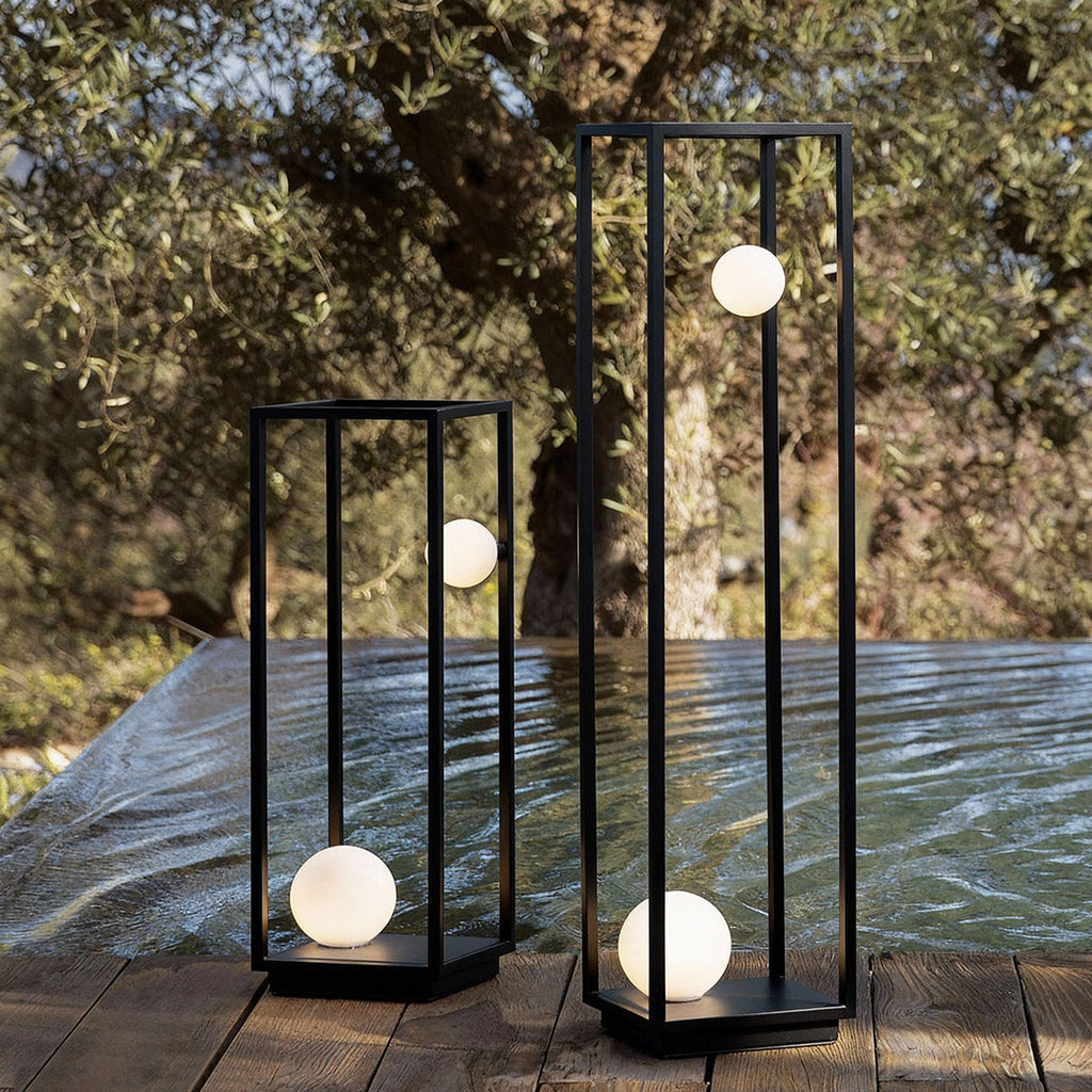 Modern Black Metal LED Courtyard Bollard Light for Outdoor Spaces