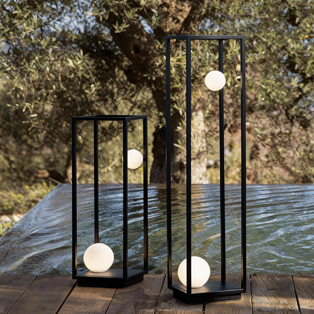 Modern Black Metal LED Courtyard Bollard Light for Outdoor Spaces