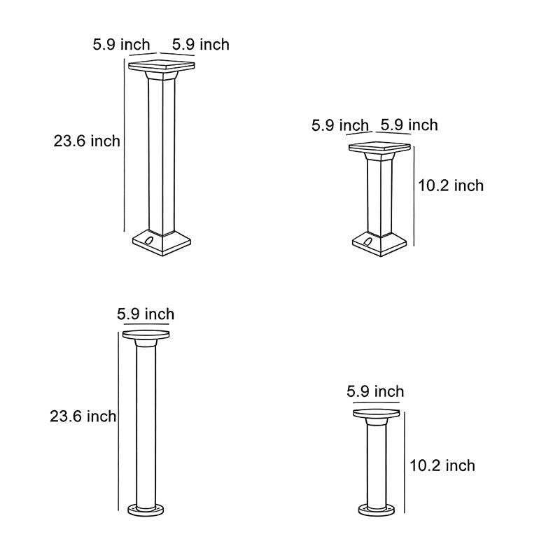 Minimalist Waterproof LED Bollard Pathway Lights for Outdoor Landscaping