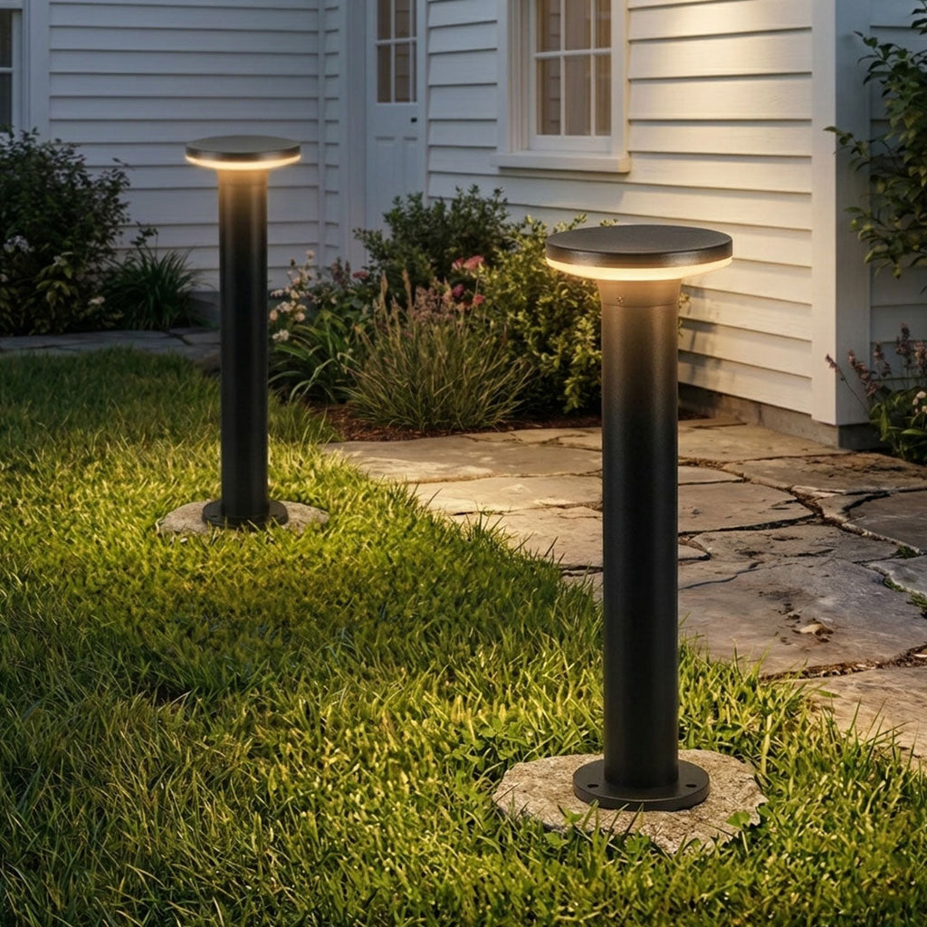 Minimalist Waterproof LED Bollard Pathway Lights for Outdoor Garden Use