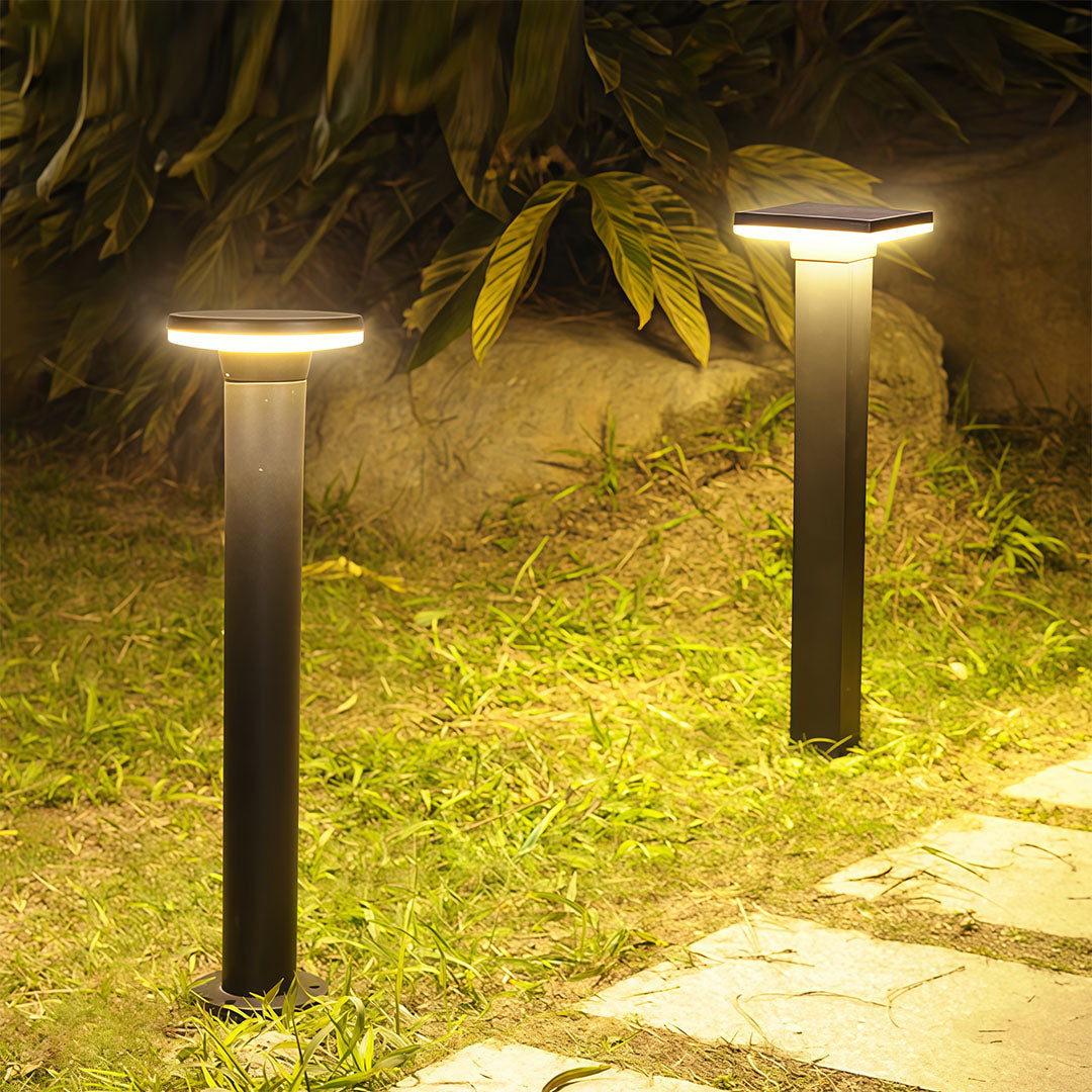Minimalist Waterproof LED Bollard Pathway Lights for Outdoor Garden Use