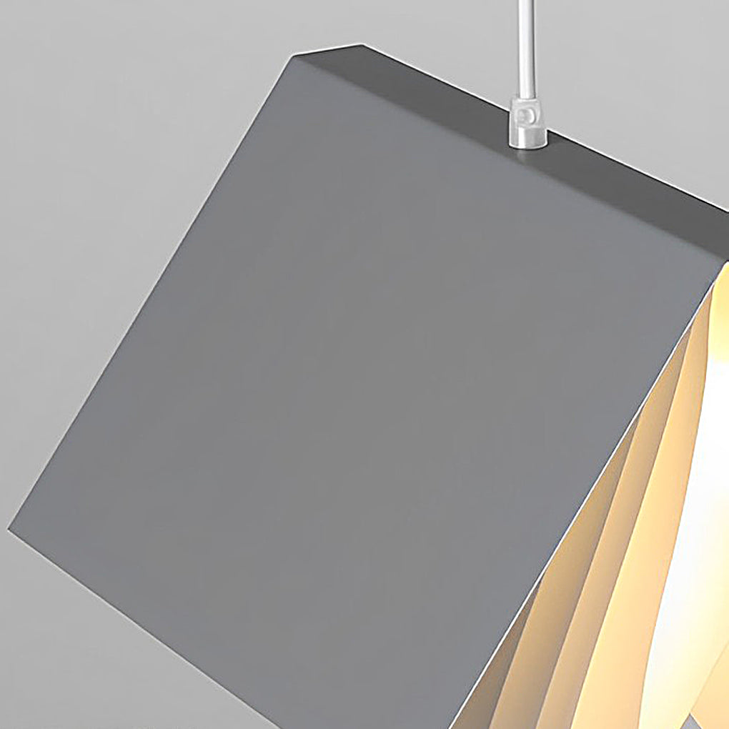 Creative Book-Style Pendant Light Fixture in Modern Metal for Living Room