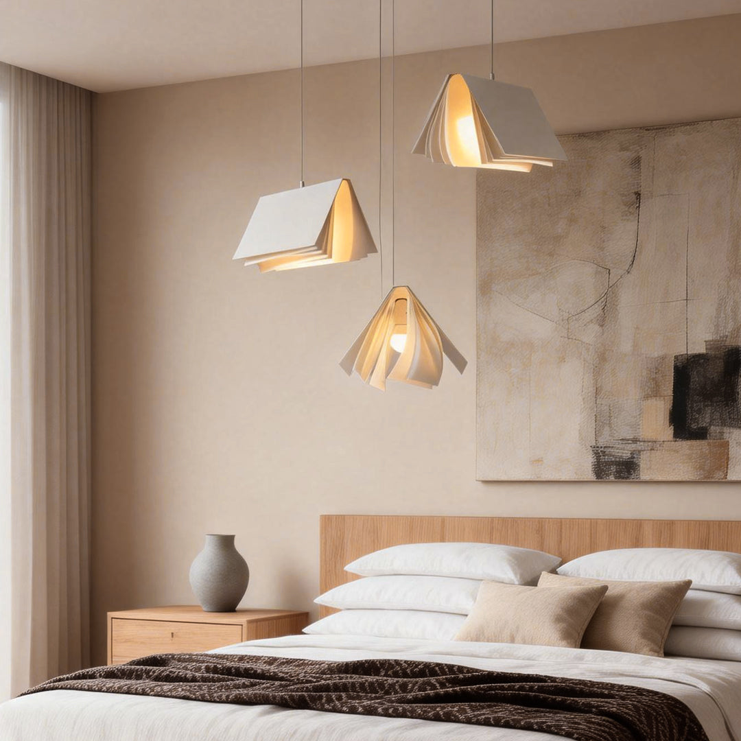 Creative Book-Style Pendant Light Fixture in Modern Metal for Living Room