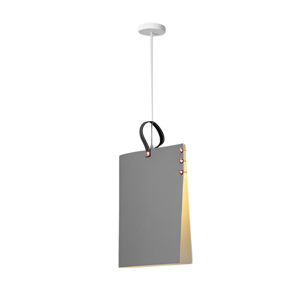 Contemporary White Book-Shaped Pendant Light for Home Office or Library